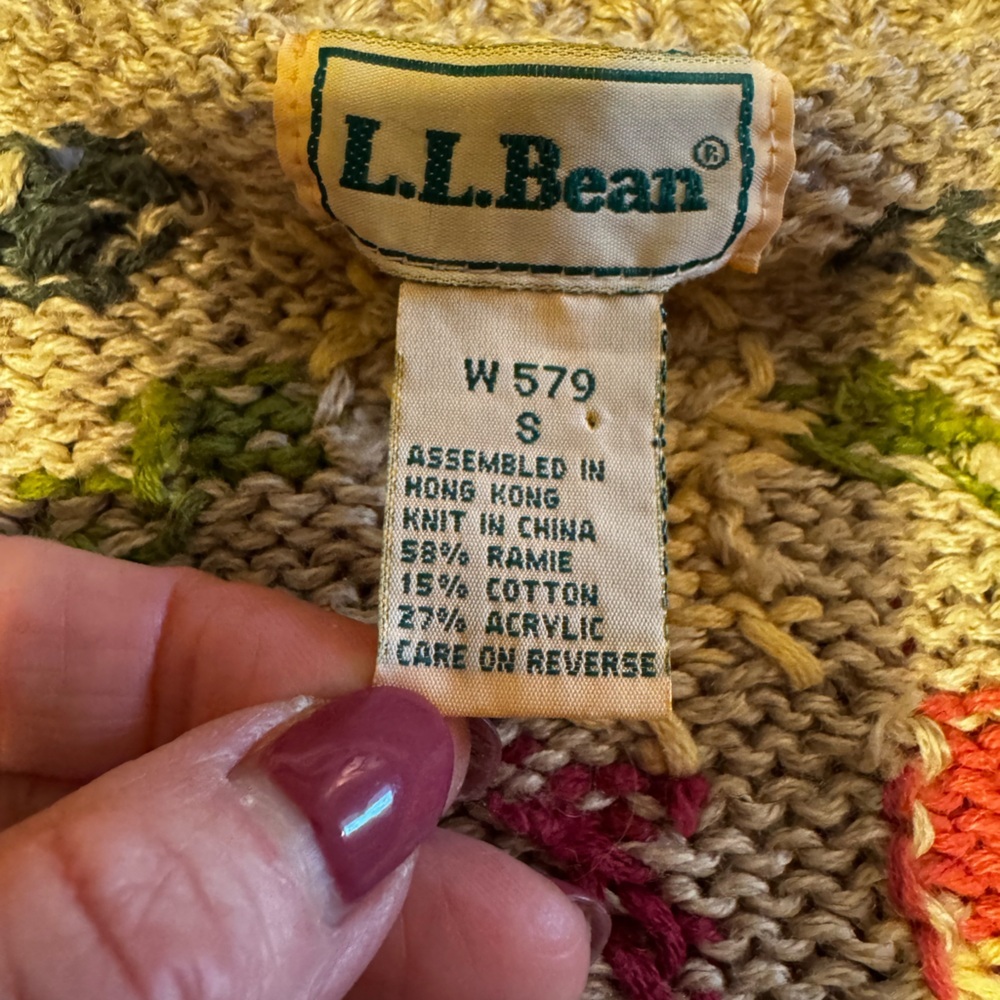 L.L. Bean Vintage Floral Cardigan Sweater - Picture 6 of 13